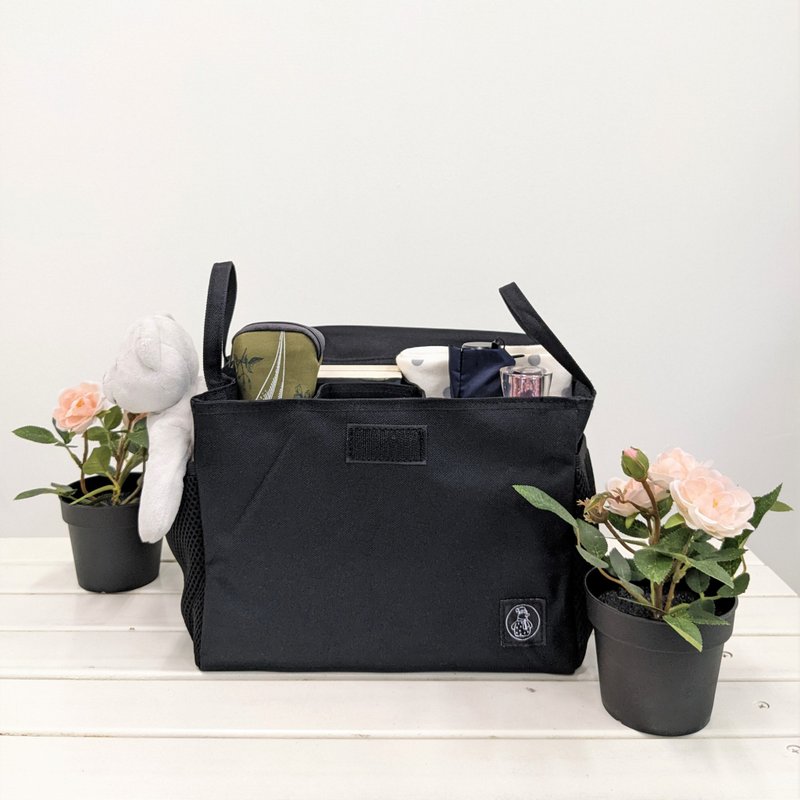 TiDi 经典万用带盖网袋分隔袋 素色个性黑 - 收纳用品 - 防水材质 黑色