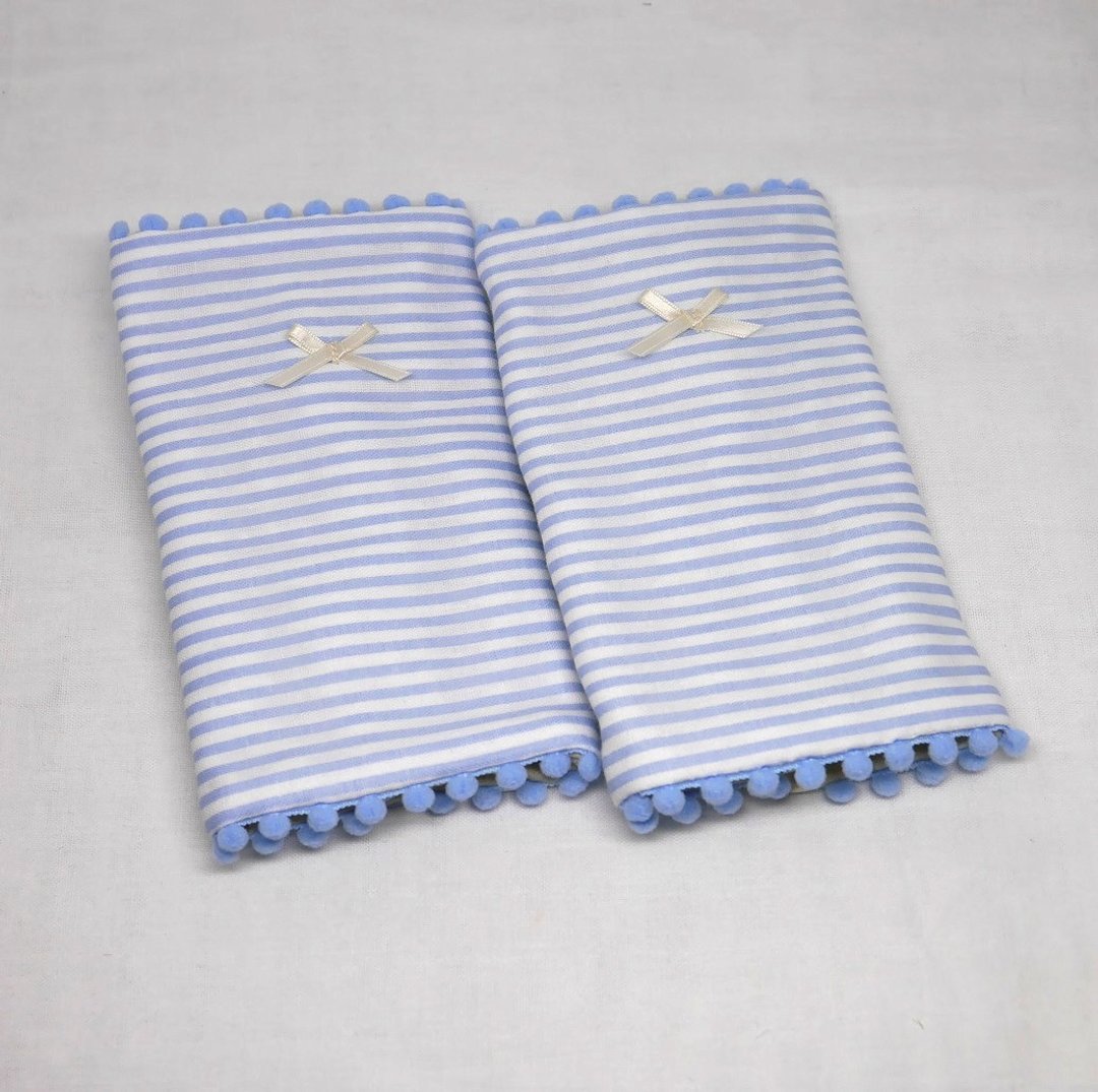 Japanese Handmade 8-layer-gauze droop sucking pads - 围嘴/口水巾 - 棉 蓝色