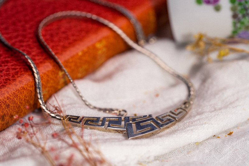 几何造型时尚纯银项链 - 西洋古董首饰 - 项链 - 纯银 