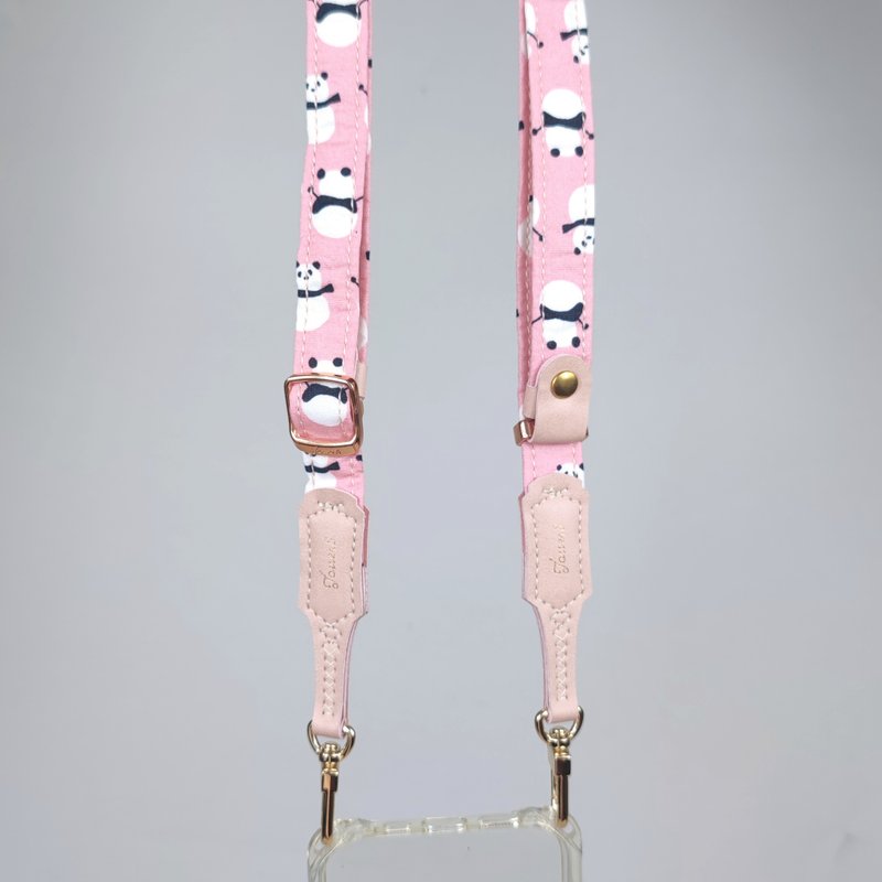 双扣背带-舒适1.8cm-雪熊-可爱日本纯棉布-童心粉嫩 - 挂绳/吊绳 - 其他材质 