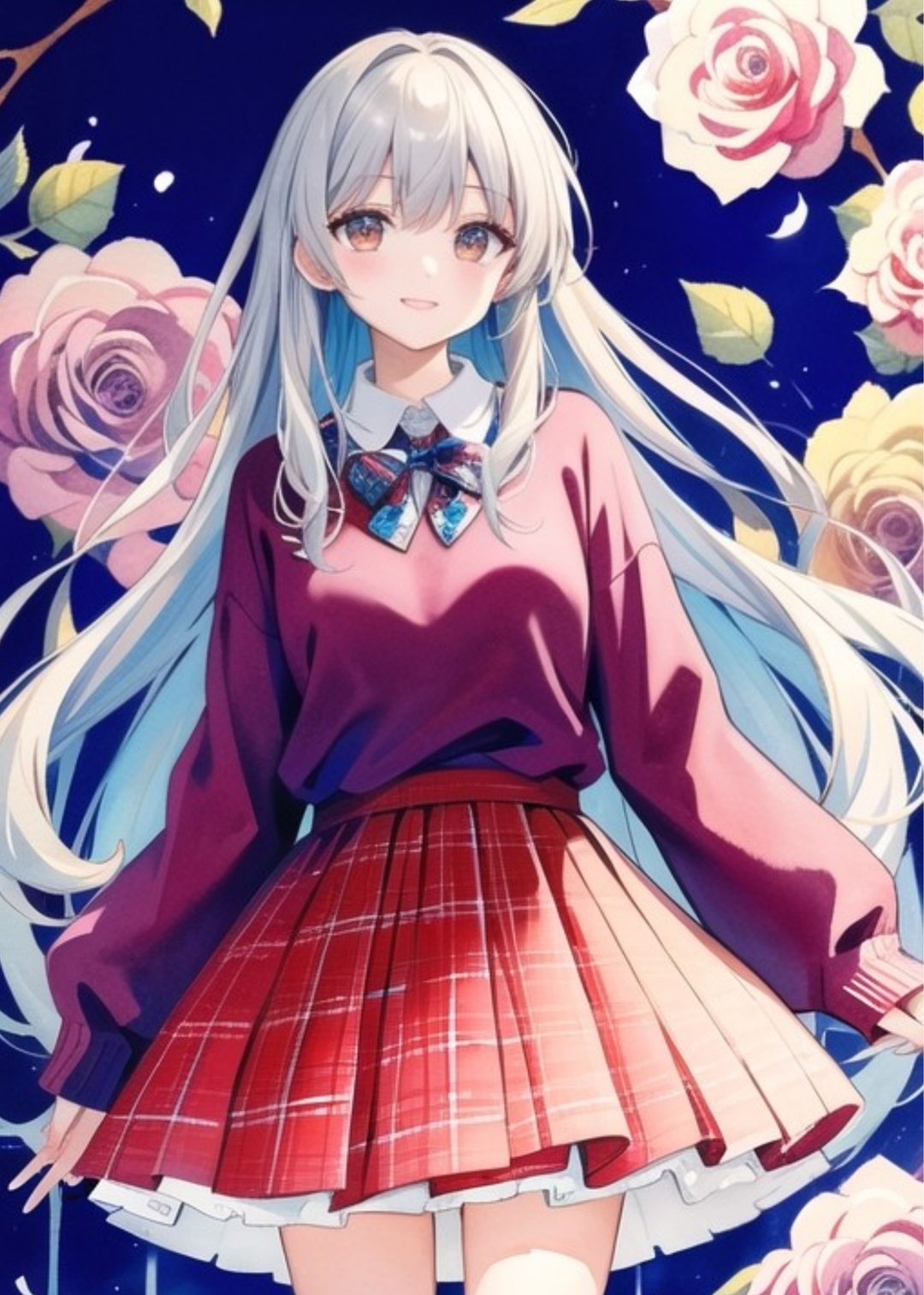 猫咪的花朵 花与妳的物语 妳仰望的夜空 - 贴纸 - 纸 