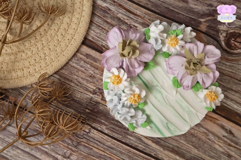 (实体课) 奶油土挤花扩香石膏蛋糕 - 蜡烛/香氛 - 粘土 