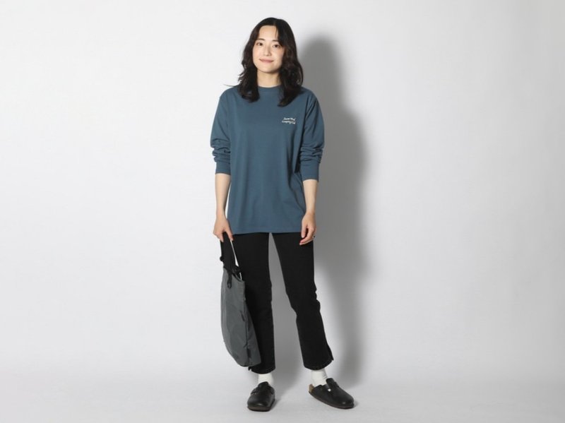 SP Camping Club 长袖T恤 蓝色 - 中性连帽卫衣/T 恤 - 棉．麻 蓝色