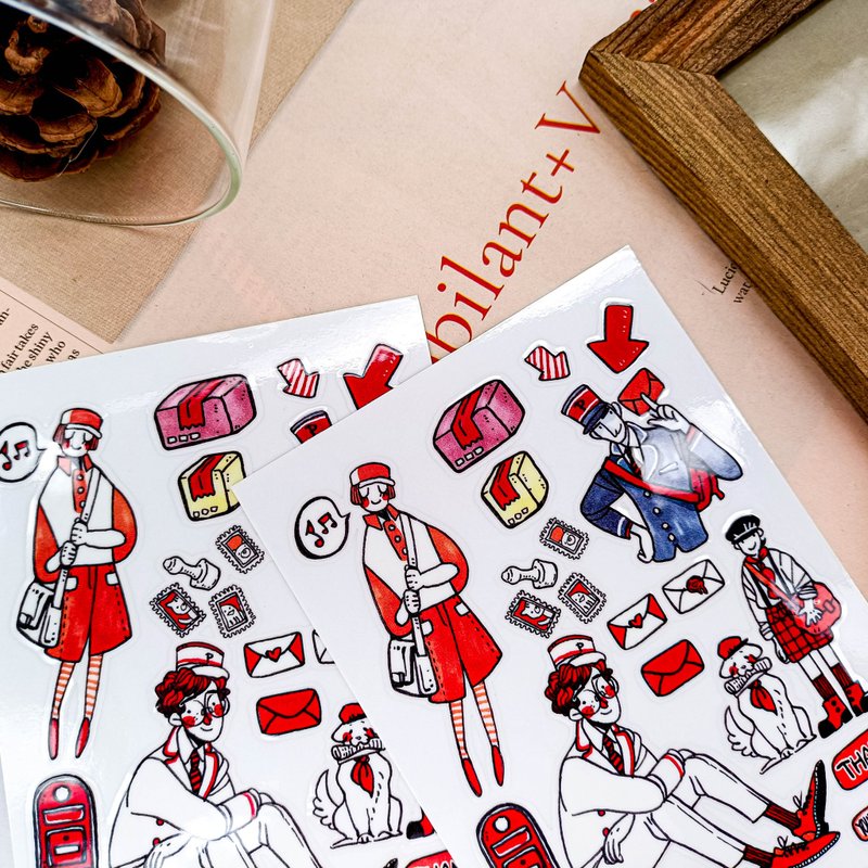 職人系列-郵差 / 轉印貼纸 - 贴纸 - 其他材质 多色