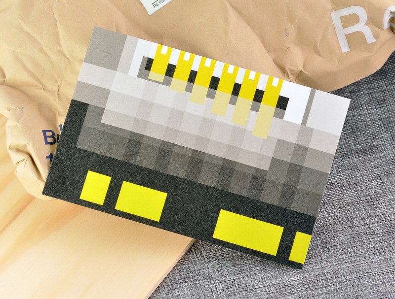 几何设计系列图案明信片我最爱的运动球鞋系列 - AM95蚕虫 - 卡片/明信片 - 纸 黄色