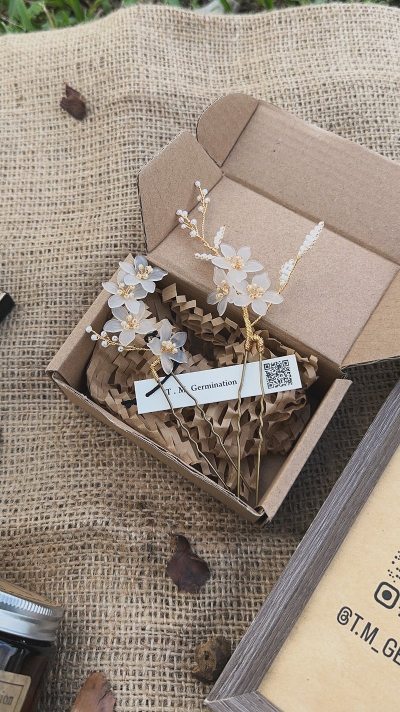 手工铜线发叉、装饰叉、发饰 - 发饰 - 树脂 金色