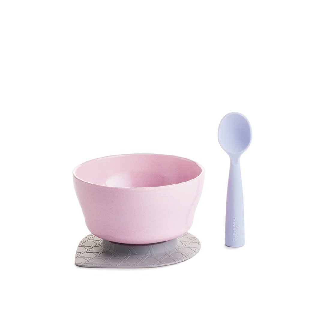 Miniware 天然宝贝儿童学习餐具 新生宝宝入门组-草莓+薰衣草 - 儿童餐具/餐盘 - 环保材料 