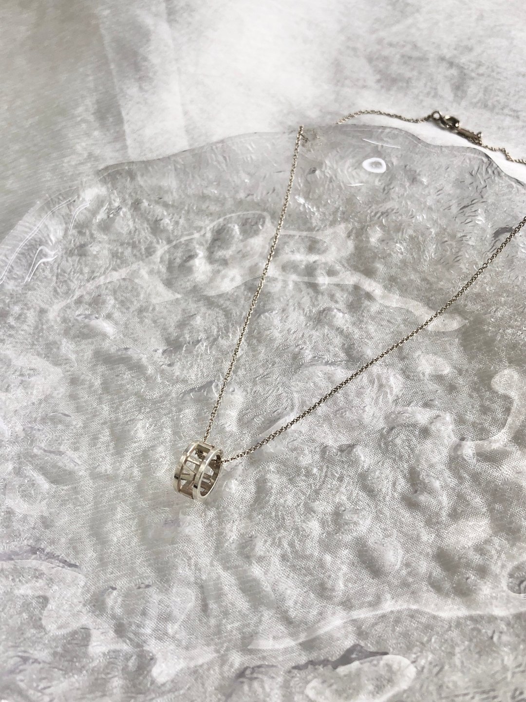 【VintageShop solo 日本直送中古包专卖店】Tiffany & Co. 经典 Atlas 锁骨链 925 银 复古风 phbk8r - 项链 - 纯银 银色