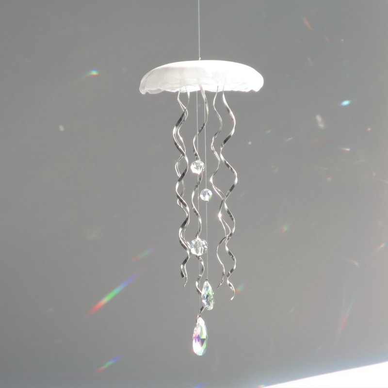 水母水晶挂饰- Jellyfish Suncatcher - 1pc - 摆饰 - 水晶 银色