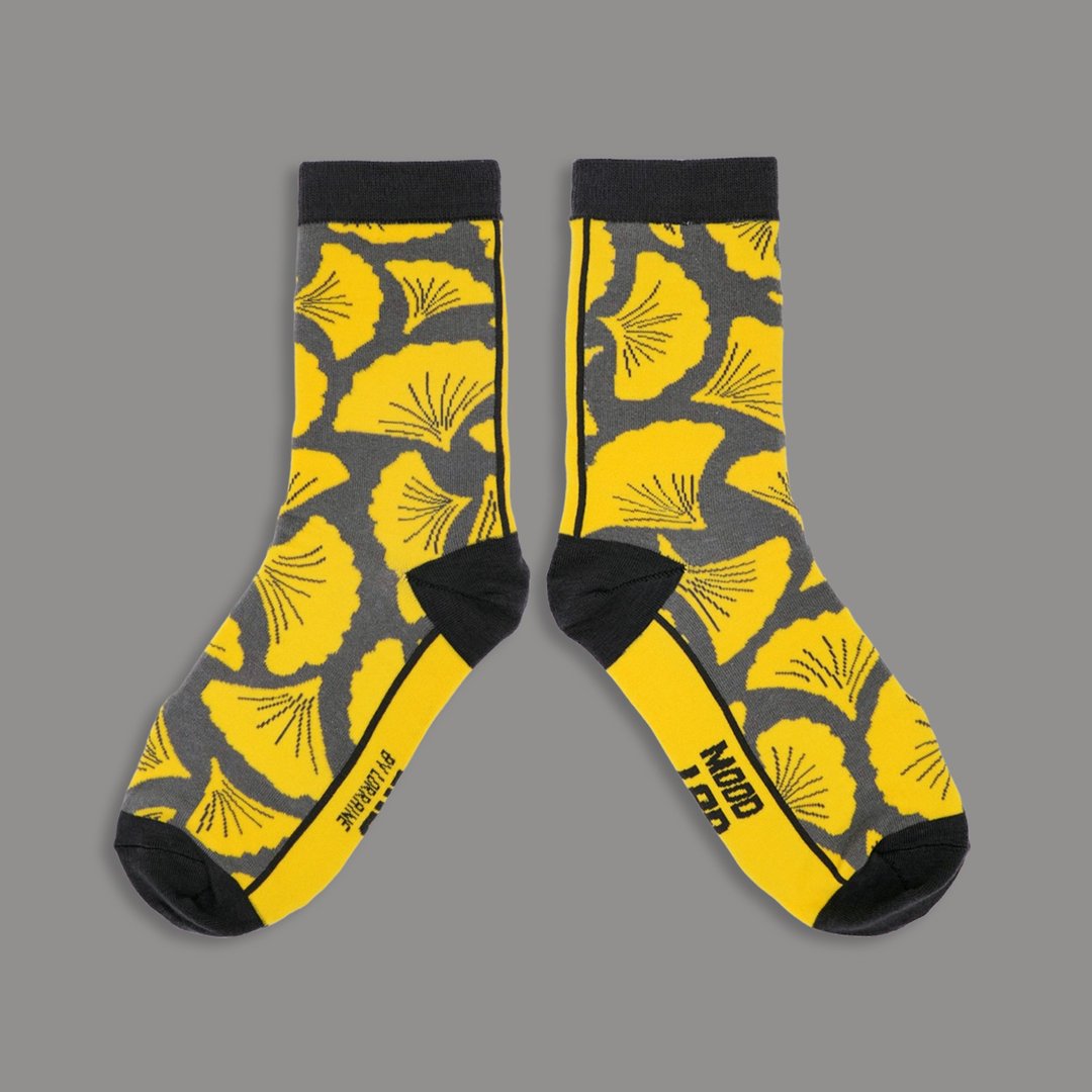 MOODLABBYLORRAINE | GINKGO SOCKS - 袜子 - 棉 黄色