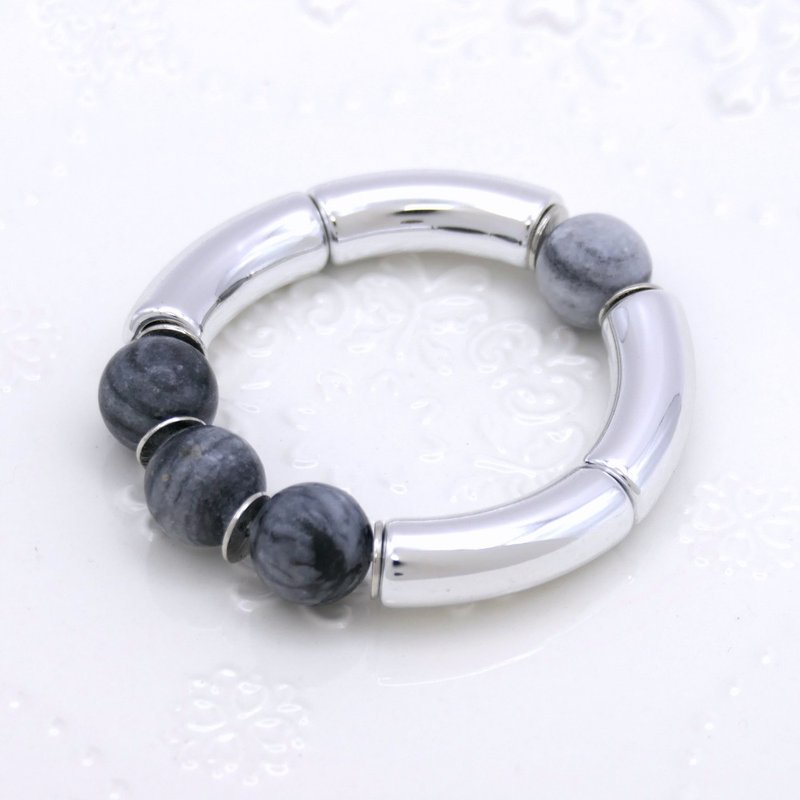 欧美风夸张金属光面手镯 - 手链/手环 - 其他材质 