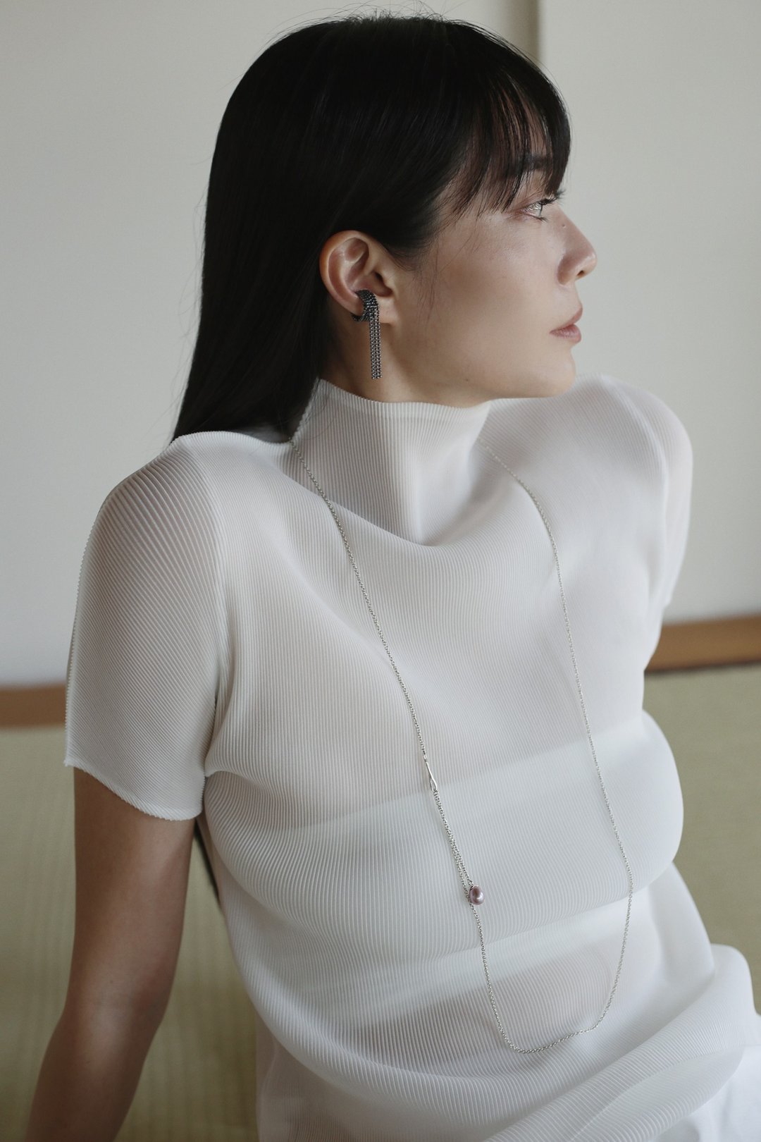 Catkins Ear Cuff 柳絮耳骨夹 - 耳环/耳夹 - 纯银 黑色