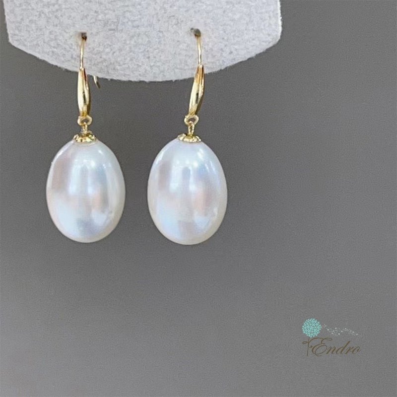 ENDRO ACC 18K 水精灵米珠耳环 - 耳环/耳夹 - 珍珠 多色