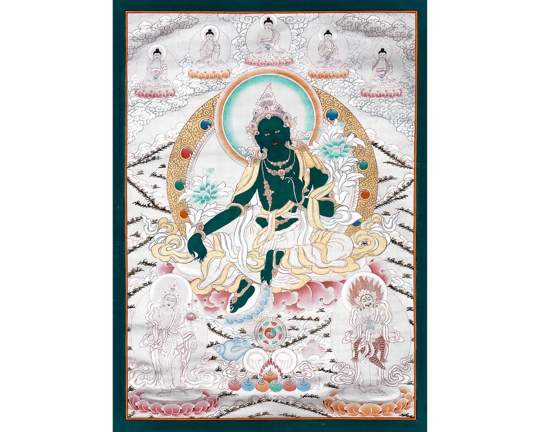 绿塔罗唐卡 | 西藏艺术 促进神圣保护与疗愈 - 墙贴/壁贴 - 其他材质 多色