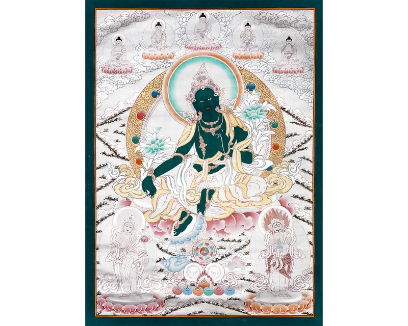 绿塔罗唐卡 | 西藏艺术 促进神圣保护与疗愈 - 墙贴/壁贴 - 其他材质 多色