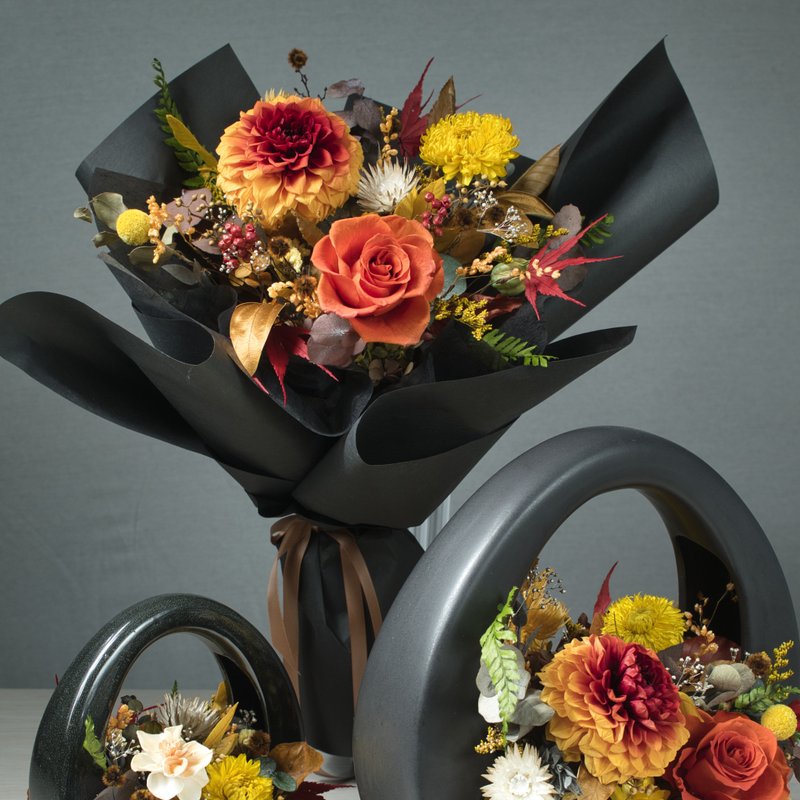 知秋系列 - 秋红花束 - 干燥花/捧花 - 植物．花 红色