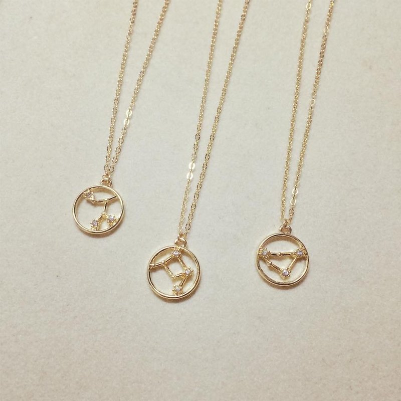 2017限时限定星座系列短链 (K14FG链条款) - 项链 - 其他金属 金色