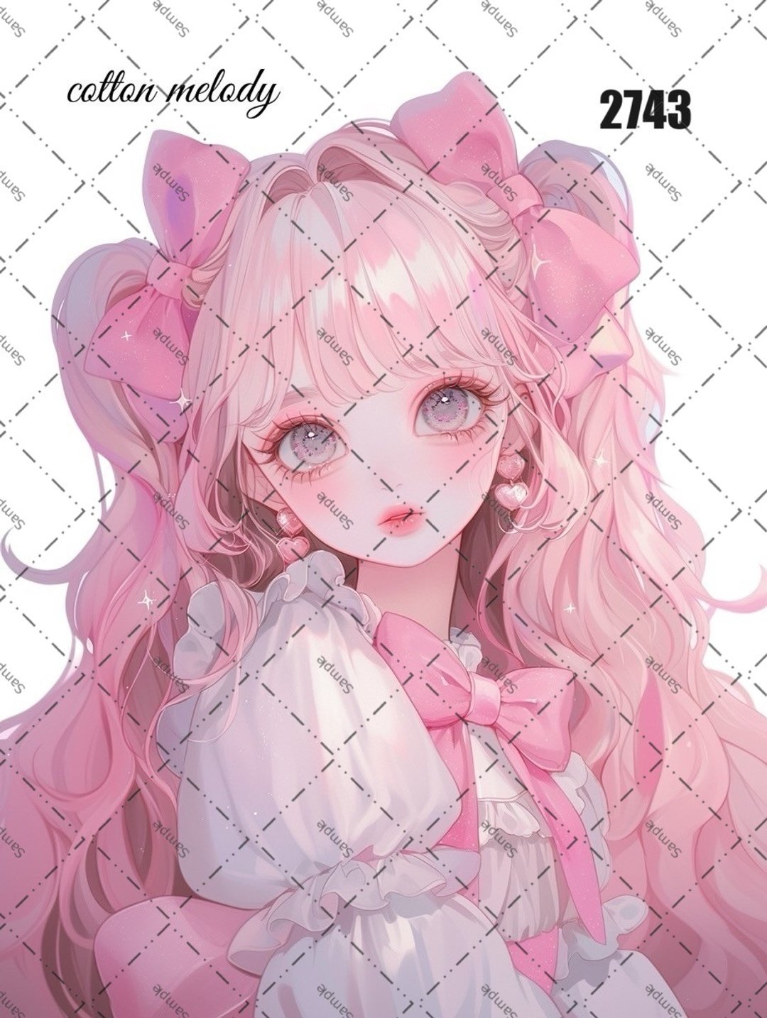original sticker no.2743 人物贴纸 原创贴纸 原创人物贴纸 装饰贴纸 cotton melody - 贴纸 - 纸 