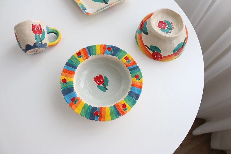 Medium Tulip bowl ceramic 02 - 碗 - 陶 多色