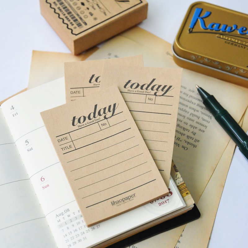 Minipaper轻巧笔记便笺（牛皮款）＿today横线记事 - 便条纸/标签贴 - 纸 咖啡色