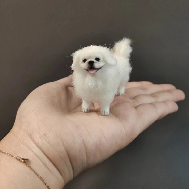 定制 逼真犬 毛孩 宠物 博美犬 羊毛毡 娃娃 似颜绘 纪念 狗狗 f7 - 玩具 - 羊毛 多色