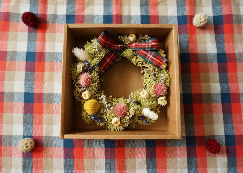 耶诞缤纷花圈 圣诞, 花圈, 干燥花, 花, 礼物, 花艺 - 干燥花/捧花 - 植物．花 绿色