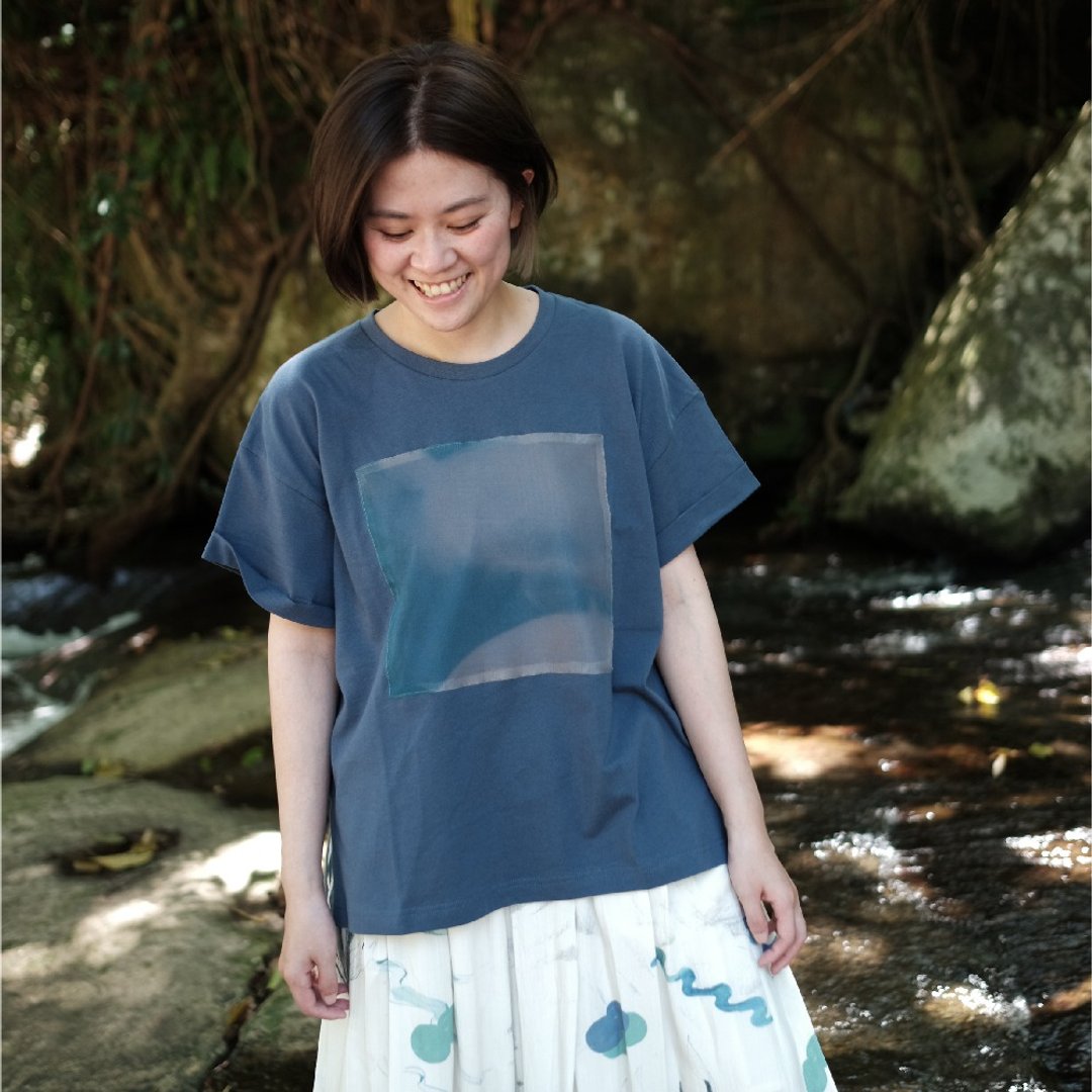冰块T   | 度咕包小队   |  上衣 - 女装 T 恤 - 棉．麻 蓝色