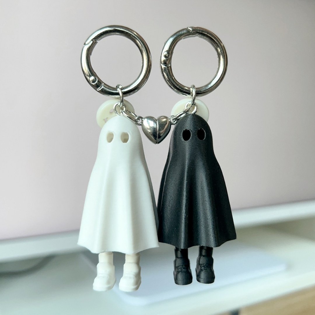 Zou Ghost Lovely 组合 2024 / 白 - 黑 - 钥匙链/钥匙包 - 塑料 黑色
