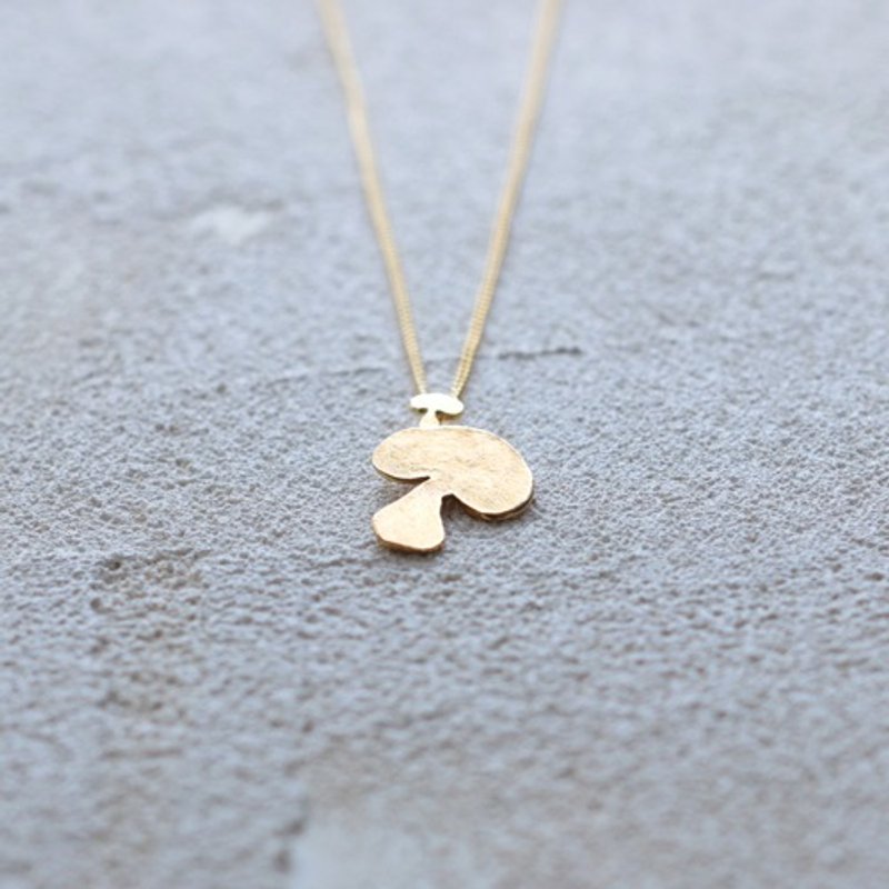 Oyako Mushroom Necklace N123 - 项链 - 其他金属 金色