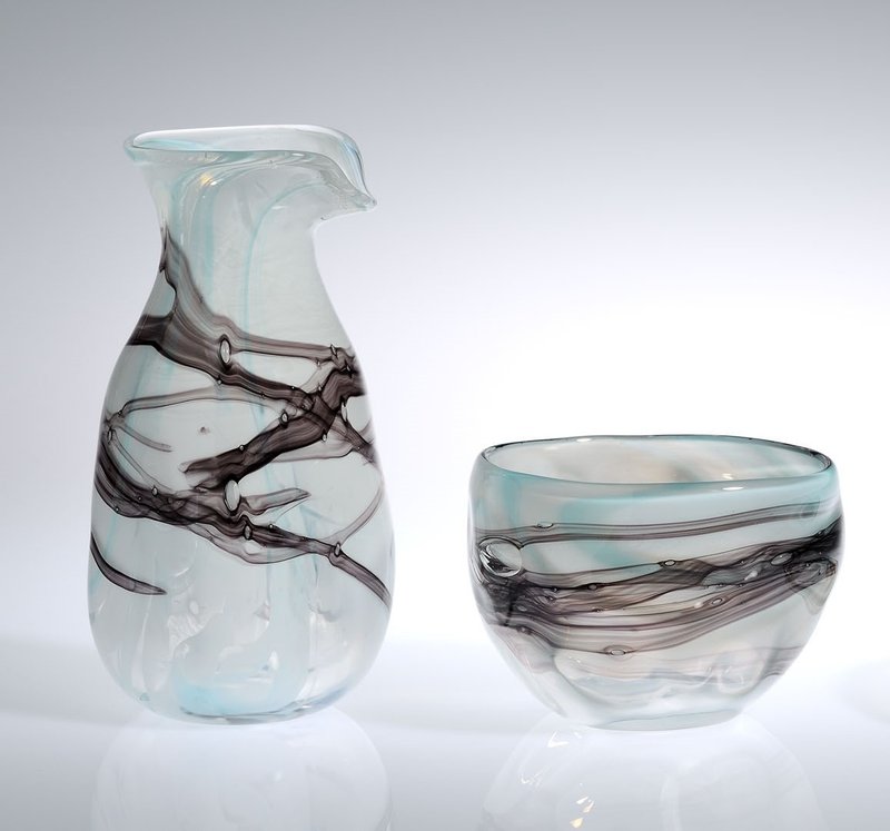 山水清酒壶/杯 | 玻璃炽造 工坊手作 - 酒杯/酒器 - 玻璃 多色