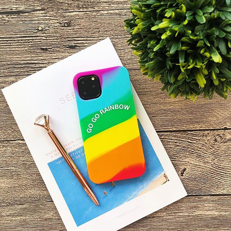 【Candies】Simple系列 爱之彩虹 - 11/11 Pro/11 Pro Max - 手机壳/手机套 - 硅胶 多色