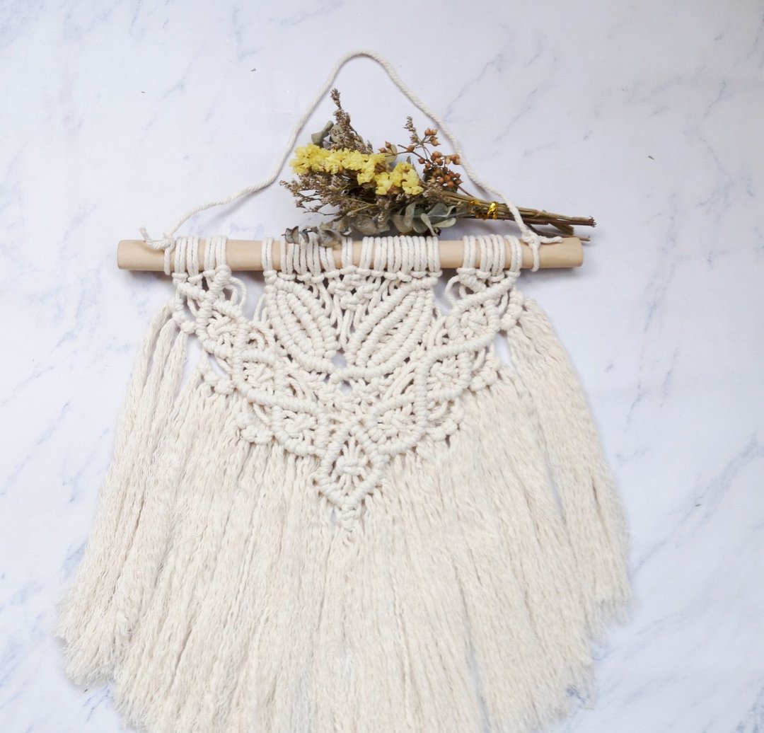 Macrame挂饰壁幔壁挂【 Macrame Wall Hanging】飞舞 - 摆饰 - 棉 