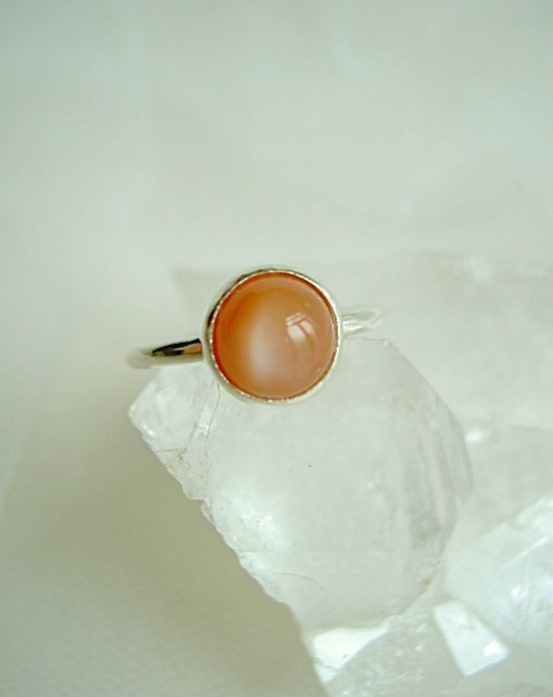 Orange Moonstone Ring No. 11 - 戒指 - 宝石 橘色