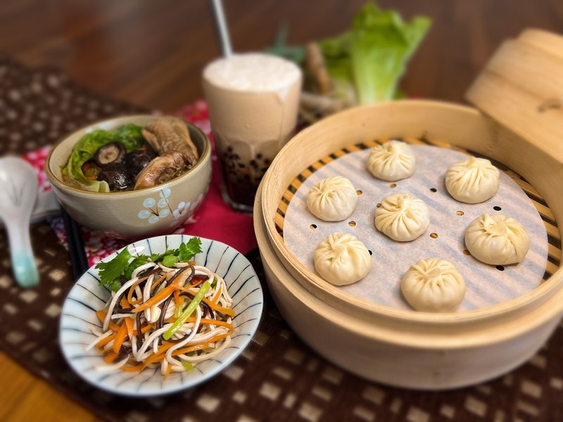 【台北手作课程】传统美食体验A -小笼包/麻油面线/凉拌干丝/珍奶 - 美食 - 新鲜食材 