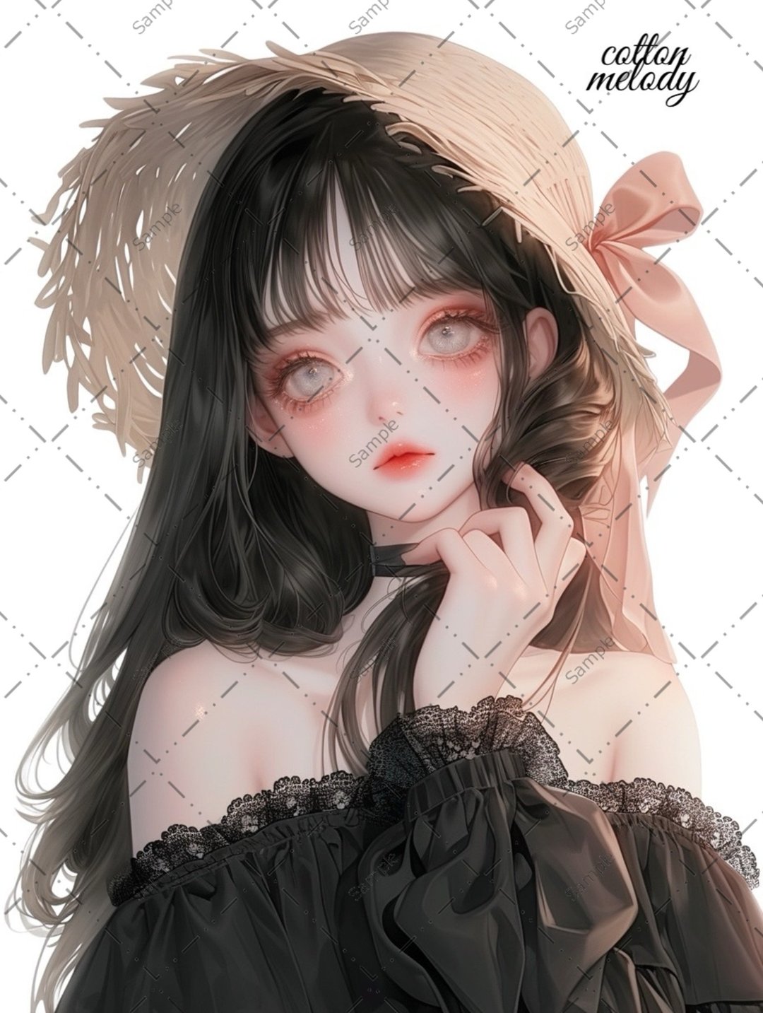 original sticker no.971 人物贴纸 原创贴纸 人物贴纸 女孩贴纸 原创人物贴纸 - 贴纸 - 纸 