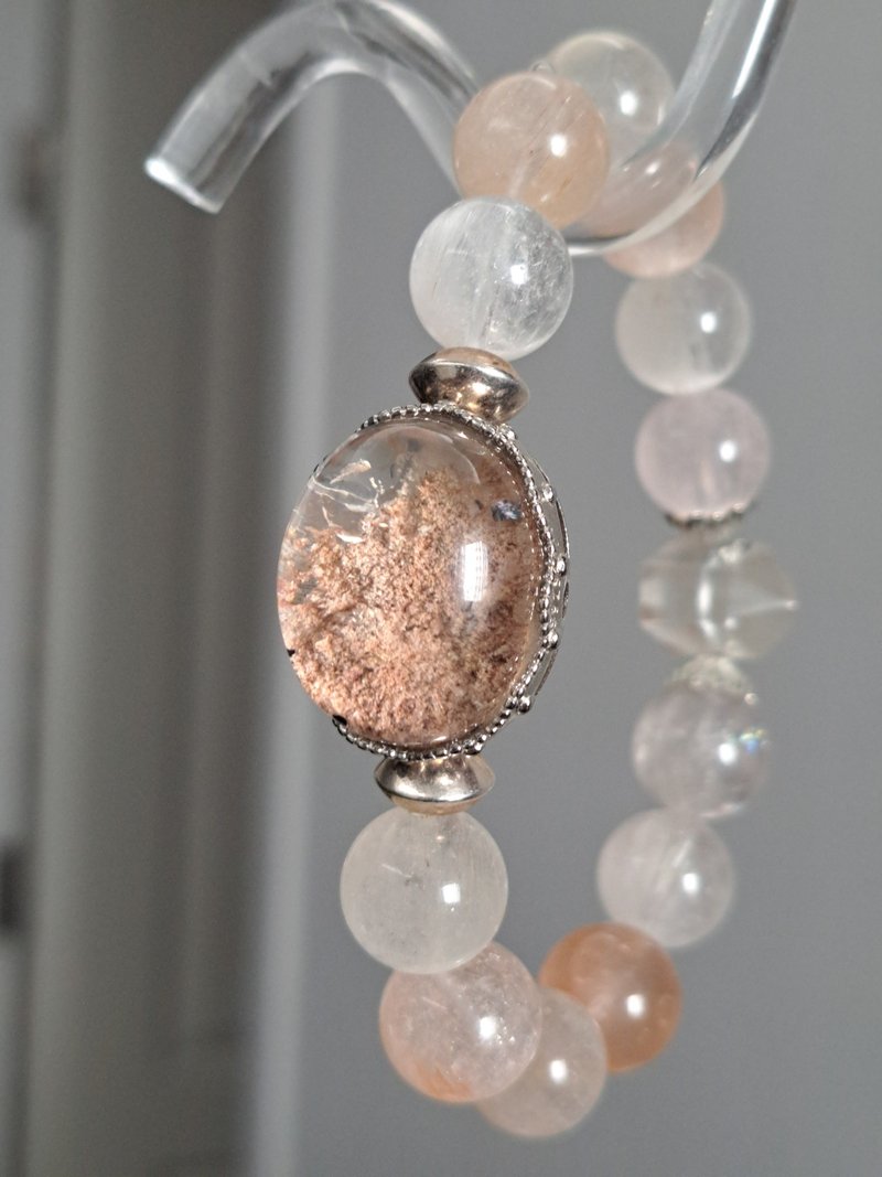 绯晓 粉幽灵 猫眼彩兔毛水晶手链手串 设计款 - 手链/手环 - 水晶 粉红色