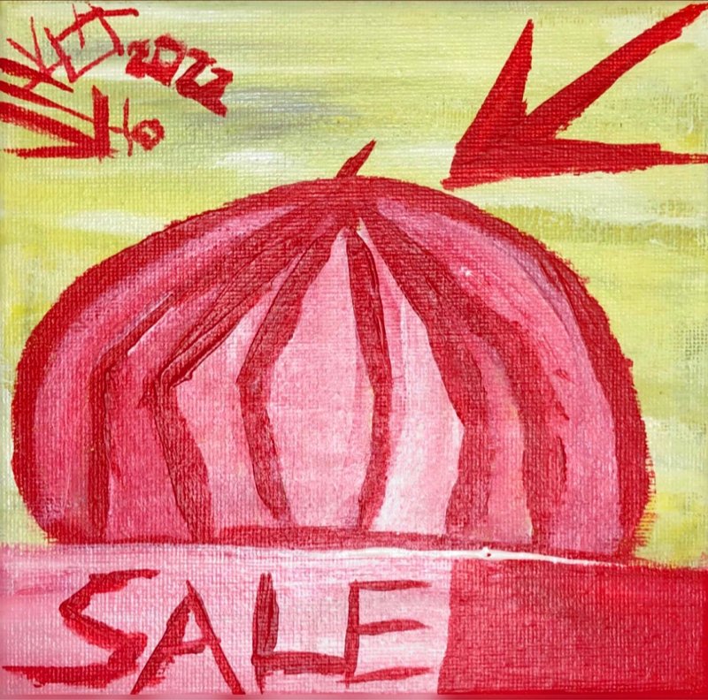 压克力画作 - 错过 - 海报/装饰画/版画 - 棉．麻 红色