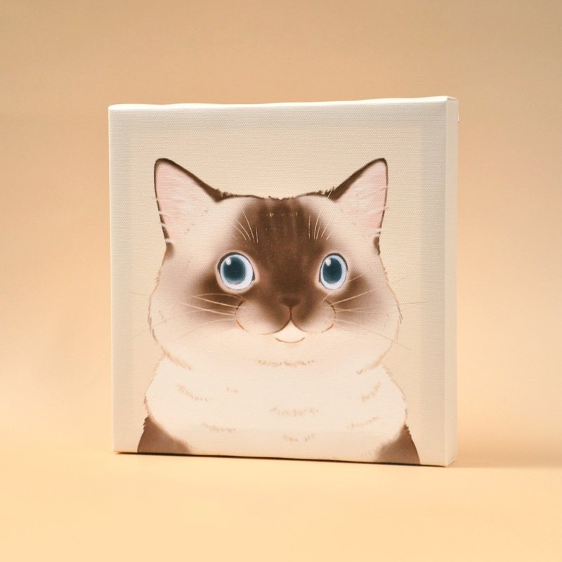 20×20cm 猫咪肖像无框画-手套色布偶猫 - 海报/装饰画/版画 - 纸 