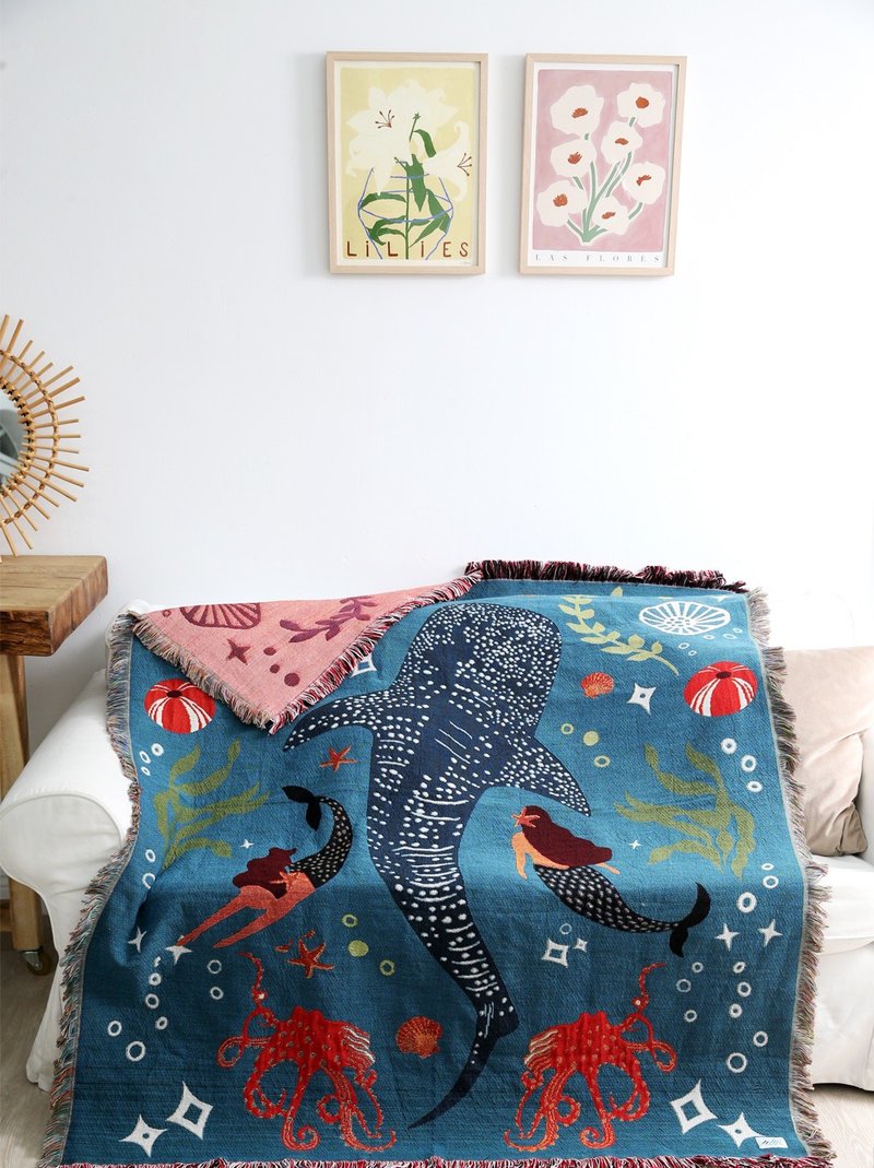 Outdoor Nation户外万用毯/ 深海舞会的邀约 - 露营用品 - 棉．麻 蓝色