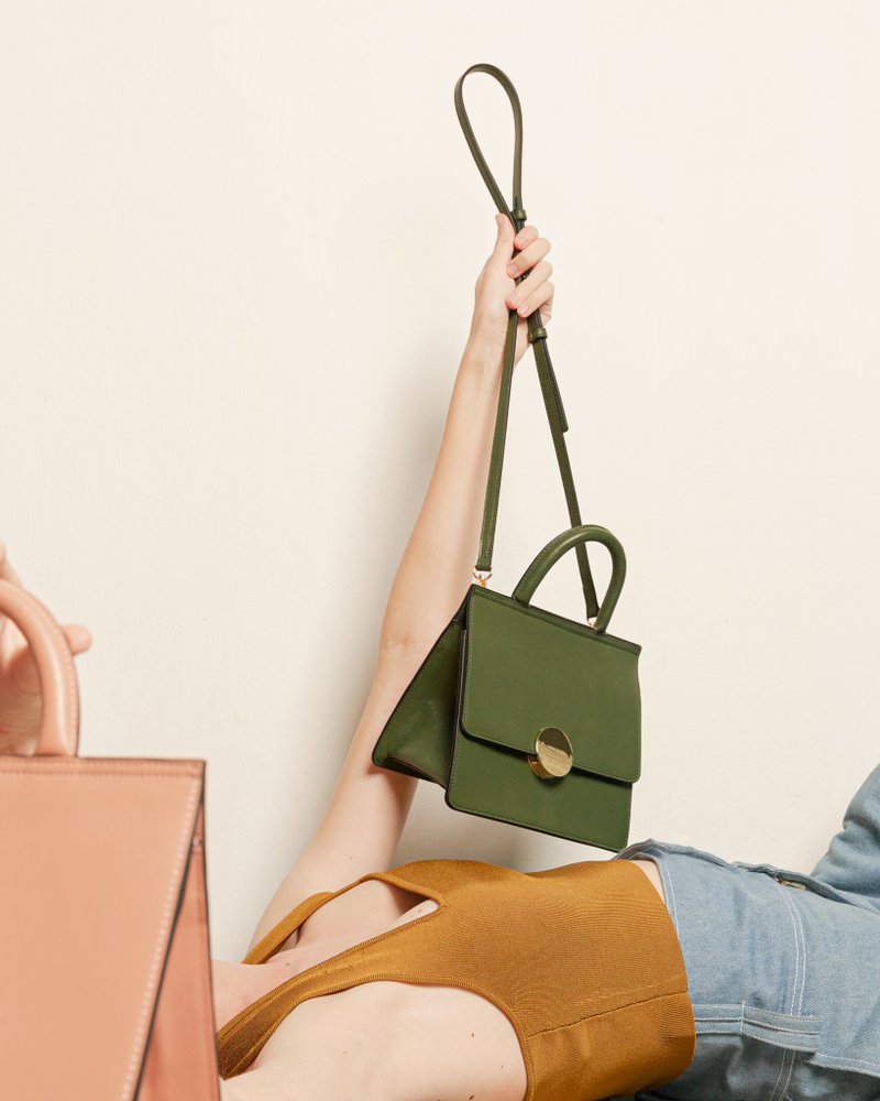 MAJOUR 7.0 OLIVE - 手提包/手提袋 - 真皮 绿色