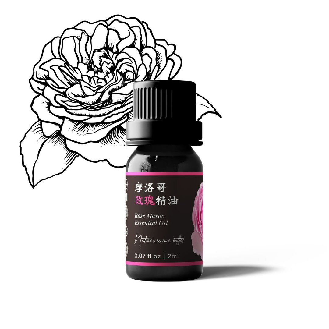 【卡佛香】摩洛哥玫瑰精油 - 香薰/精油/线香 - 玻璃 黑色
