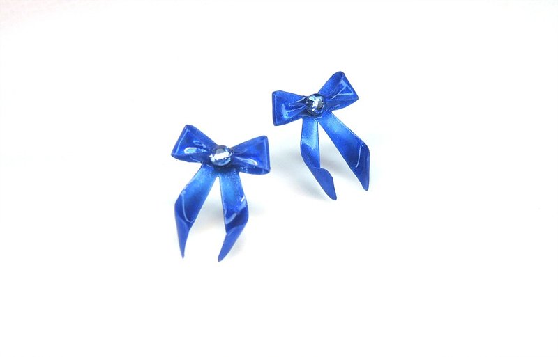 蝴蝶结系列三/耳针/耳夹 - 耳环/耳夹 - 其他材质 多色