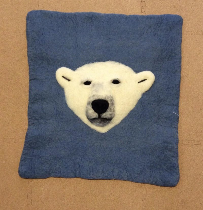Polar bear cushion cover - 其他 - 羊毛 蓝色