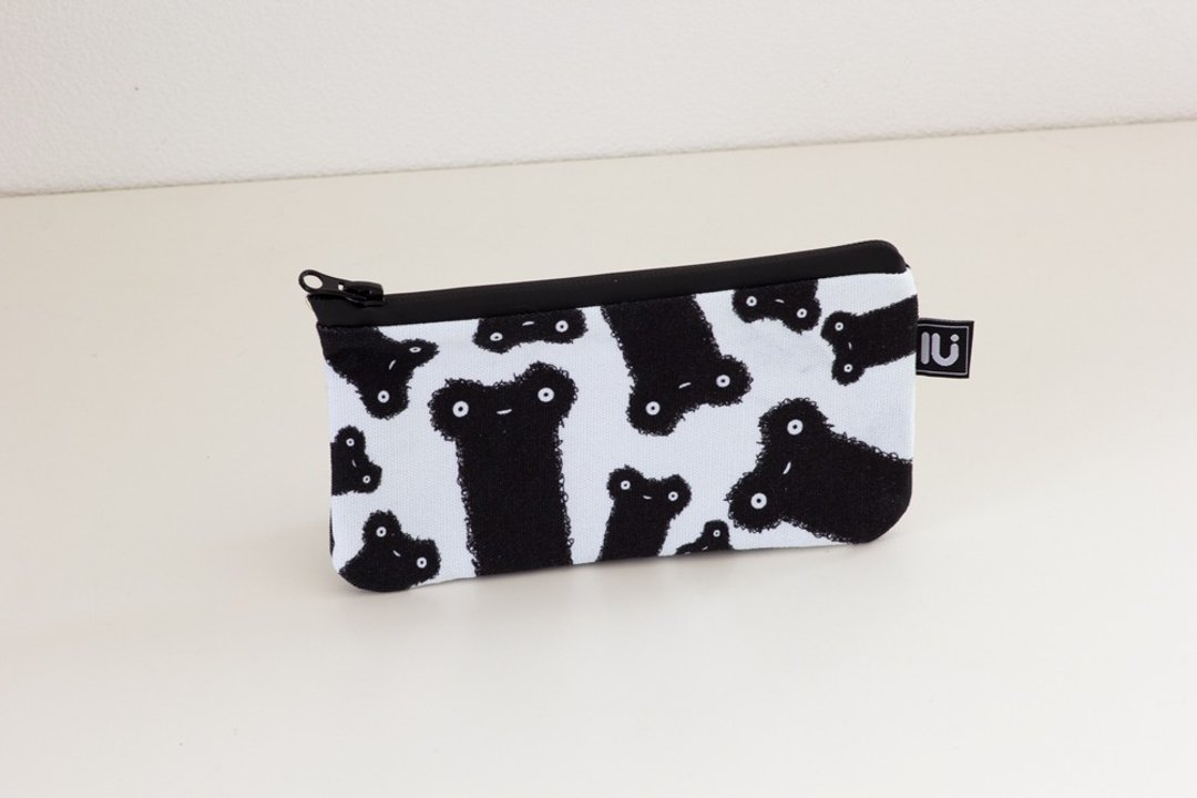 LU Canvas Small Pouch (Bone) - 化妆包/杂物包 - 棉 白色