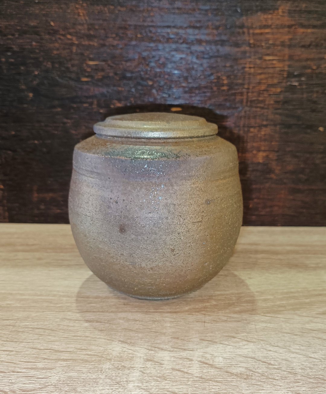 柴烧老岩泥四两茶叶罐-莺歌李玟睿 - 茶具/茶杯 - 陶 