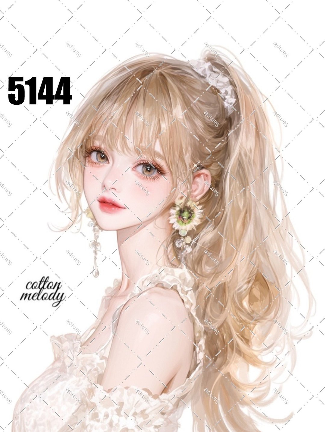 original sticker no.5144 人物贴纸 原创贴纸 原创人物贴纸 装饰贴纸 cotton melody - 贴纸 - 纸 