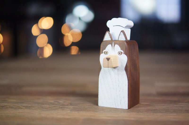 忠实调味罐-哈士奇 - 调味罐/酱料瓶 - 木头 咖啡色