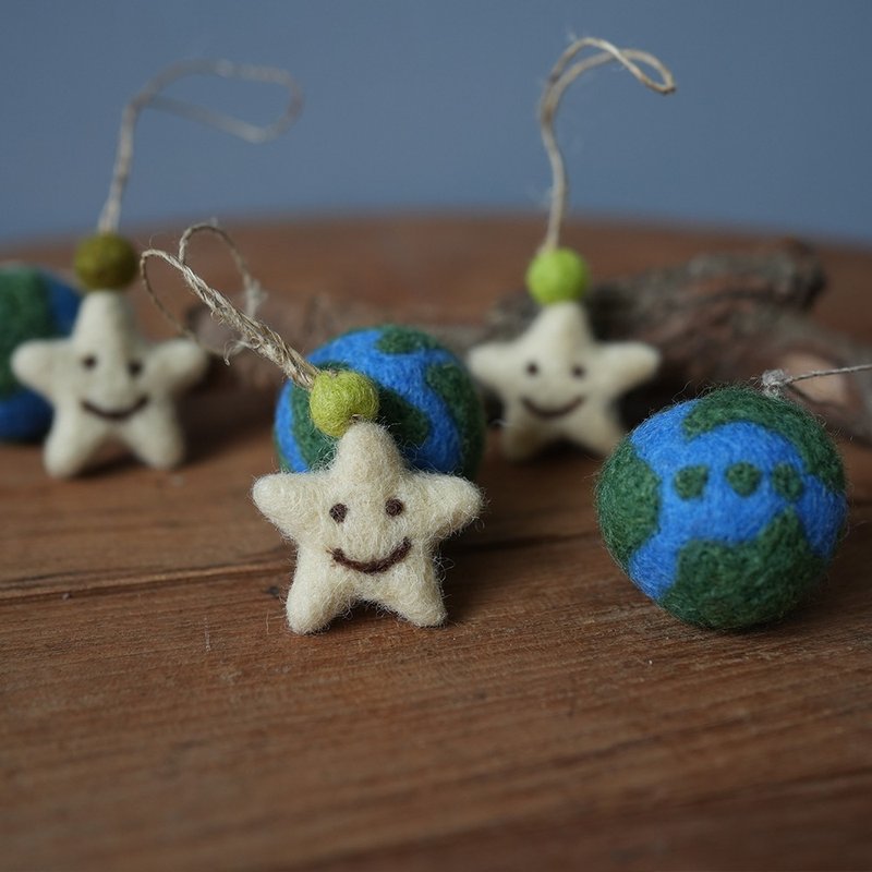 100% Wool 自然系列羊毛毡吊饰 _公平贸易 - 吊饰 - 羊毛 卡其色