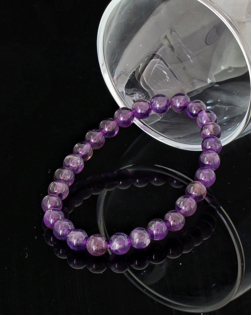 入门级紫水晶 6.5mm 手链 ( Amethyst 6.5mm Bracelet ) - 手链/手环 - 水晶 