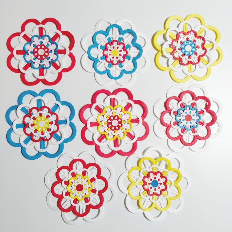 花朵贴纸 拼贴素材 手帐 相册 装饰 纸艺 Rilacraft 纸花 - 其他 - 纸 白色